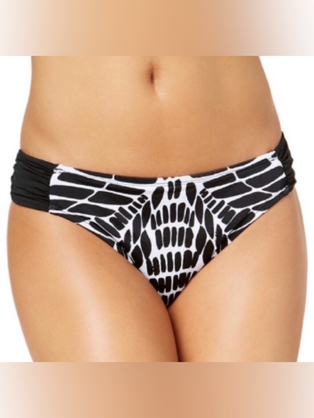 NWOT [Bar III] Hipster Bikini Swimsuit Swim Bottoms Black & White Women’s XL